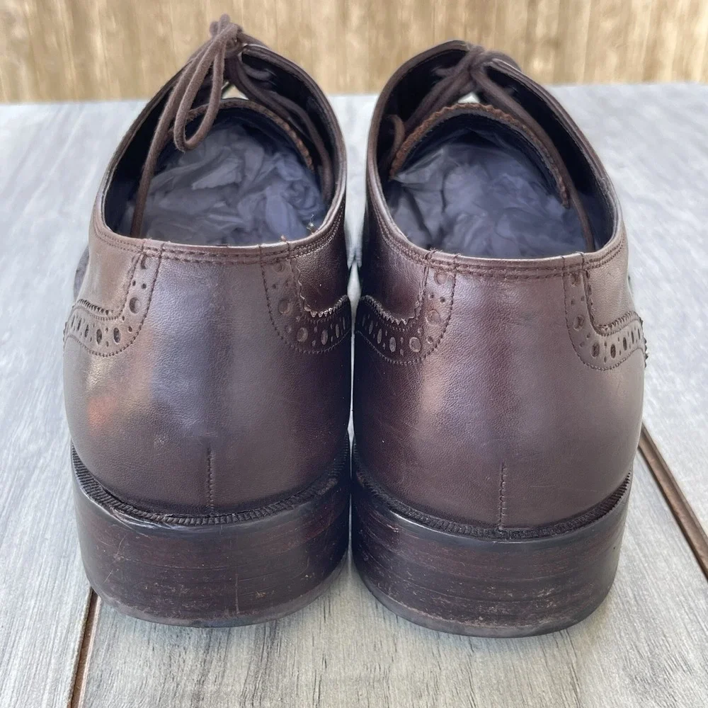 COLE HAAN Grand OS Wingtip Oxfords Men 8M Brown Leather Watson Brogue Dress Shoe